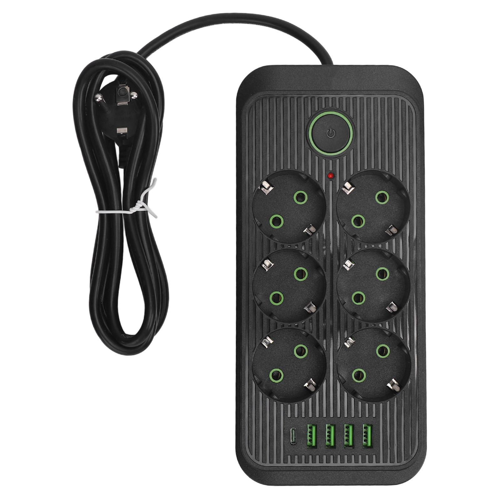 6 Way Power Strip With 4 USB And 1 Type C Port European Standard Power Socket With Switch 2 Meter Cable
6 Way Power Strip With 4 USB And 1 Type C Port European Standard Power Socket With Switch 2 Meter Cable