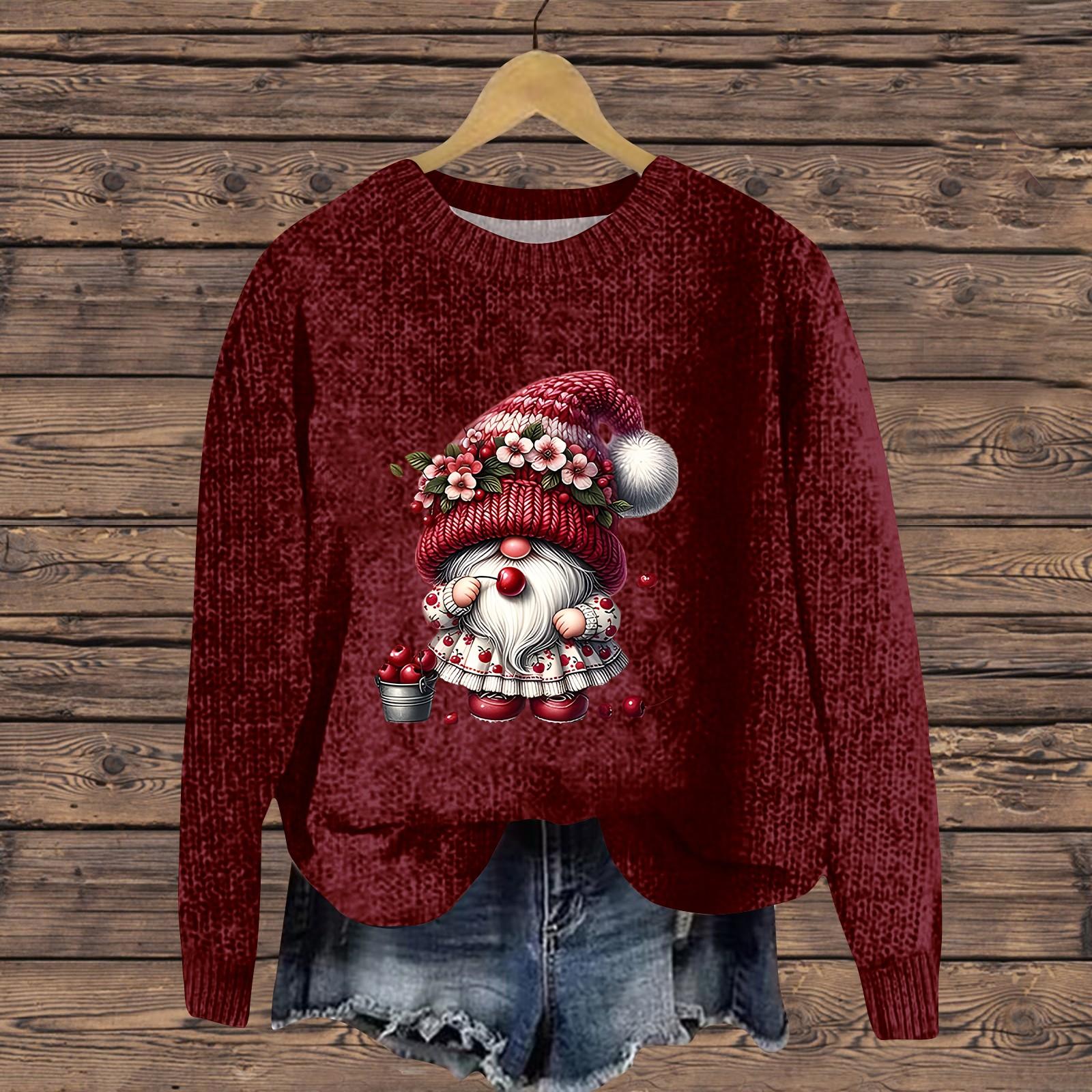 Женская мода повседневный длинный рукав рождественский принтованный воротник шерстяной трикотажный пуловер топ M красный
Женская мода повседневный длинный рукав рождественский принтованный воротник шерстяной трикотажный пуловер топ M красный