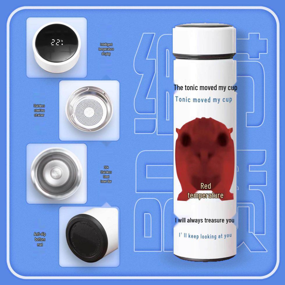 Smart Thermos Cup for Elementary Students – Crooked Mouth Kitten Design, 304 Stainless Steel with Temperature Display. Classic (500ml)
Smart Thermos Cup for Elementary Students – Crooked Mouth Kitten Design, 304 Stainless Steel with Temperature Display. Classic (500ml)
