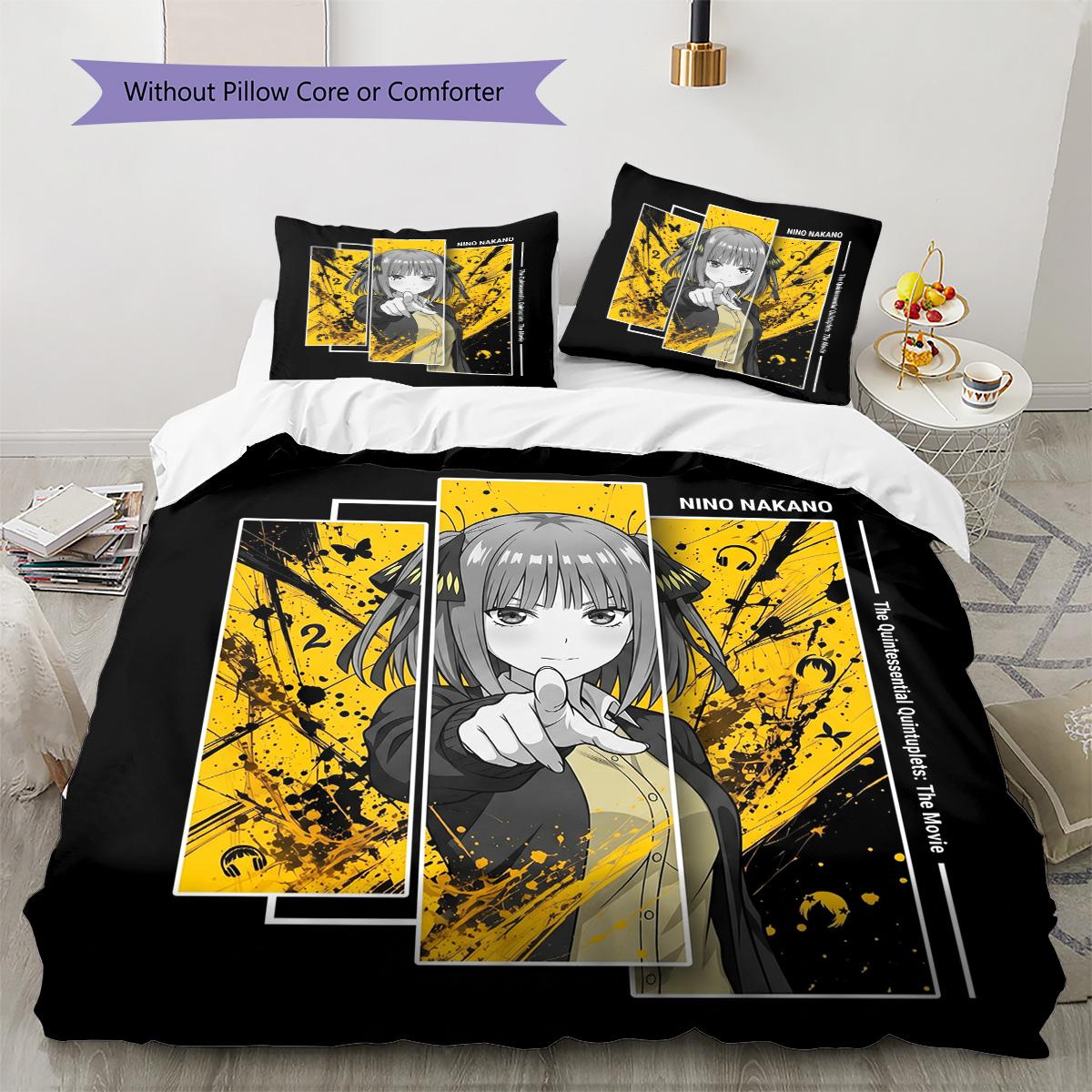 The Quintessential Quintuplets Pillowcase & Duvet Cover Set for Home Decor Birthday Gift (1 * duvet cover + 2 * pillowcase, without core) 135x200cm
The Quintessential Quintuplets Pillowcase & Duvet Cover Set for Home Decor Birthday Gift (1 * duvet cover + 2 * pillowcase, without core) 135x200cm