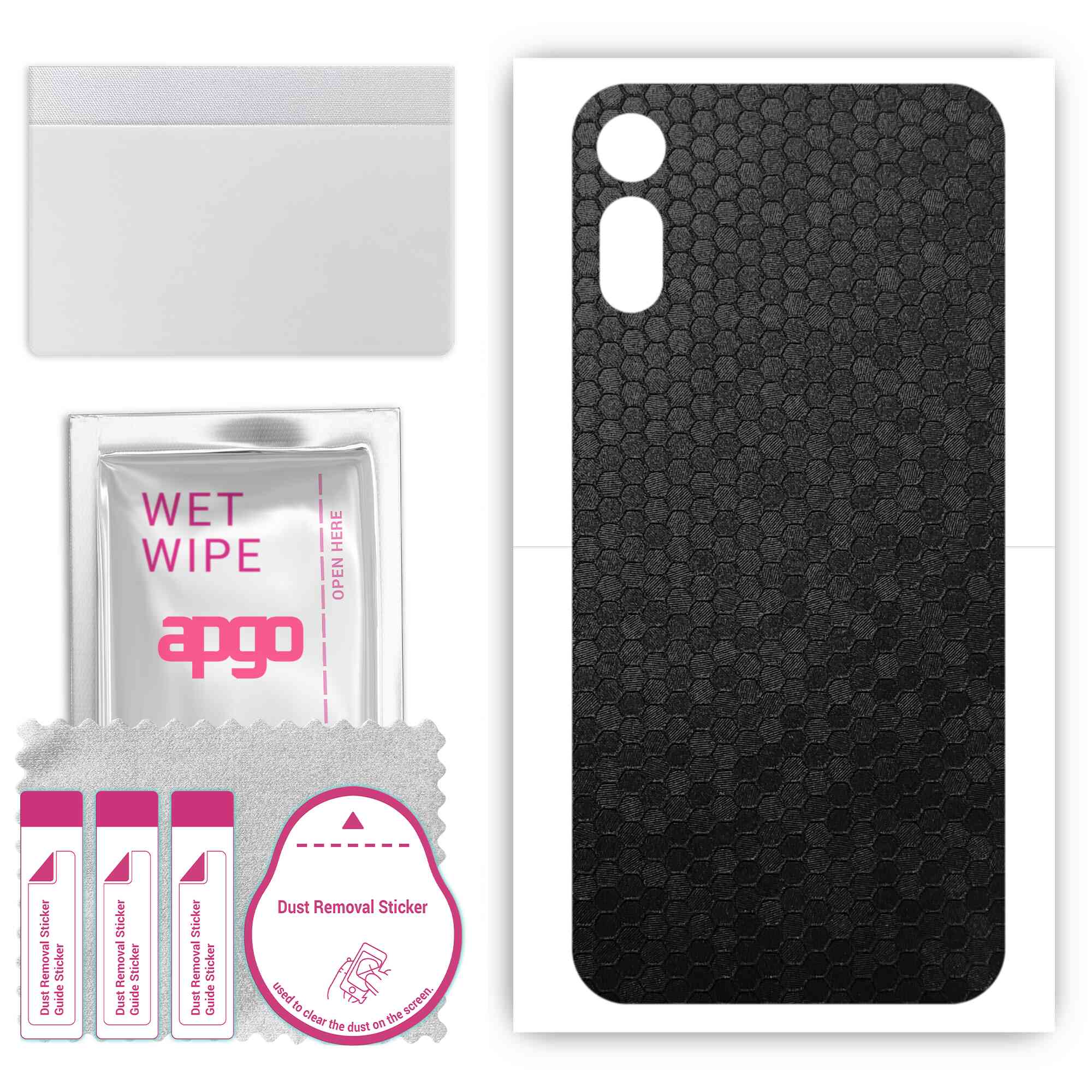 Apgo Protective Skin Sticker для задньої панелі сумісний з Motorola Moto E (2020), Обгортка плівка, фольга, вініл – візерунок у чорних сотах
Apgo Protective Skin Sticker для задньої панелі сумісний з Motorola Moto E (2020), Обгортка плівка, фольга, вініл – візерунок у чорних сотах