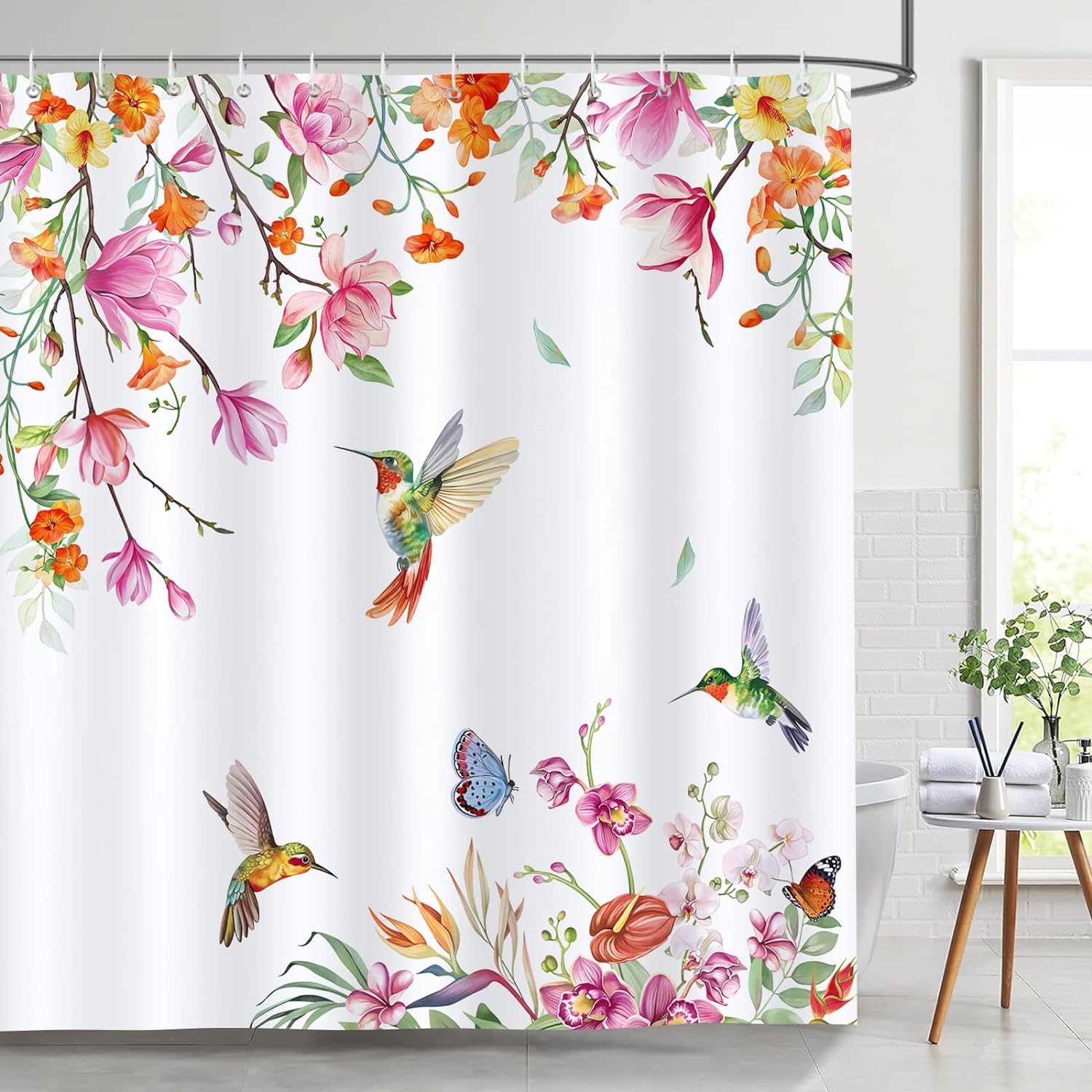Green Leaves Birds Shower Curtain Spring Hanging Vine Watercolour Leaf Bath Curtains Polyester Fabric Bathroom Decor With Hooks W60H190(CM)-1 Pcs
Green Leaves Birds Shower Curtain Spring Hanging Vine Watercolour Leaf Bath Curtains Polyester Fabric Bathroom Decor With Hooks W60H190(CM)-1 Pcs
