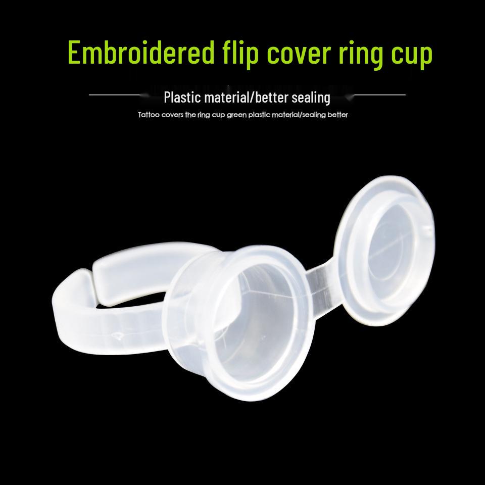 Transparent Microblading Flip Ring Cup with Lid for Eyebrow, Eyeliner, and Lip Pigments - Multifunctional Tattoo Tool
Transparent Microblading Flip Ring Cup with Lid for Eyebrow, Eyeliner, and Lip Pigments - Multifunctional Tattoo Tool