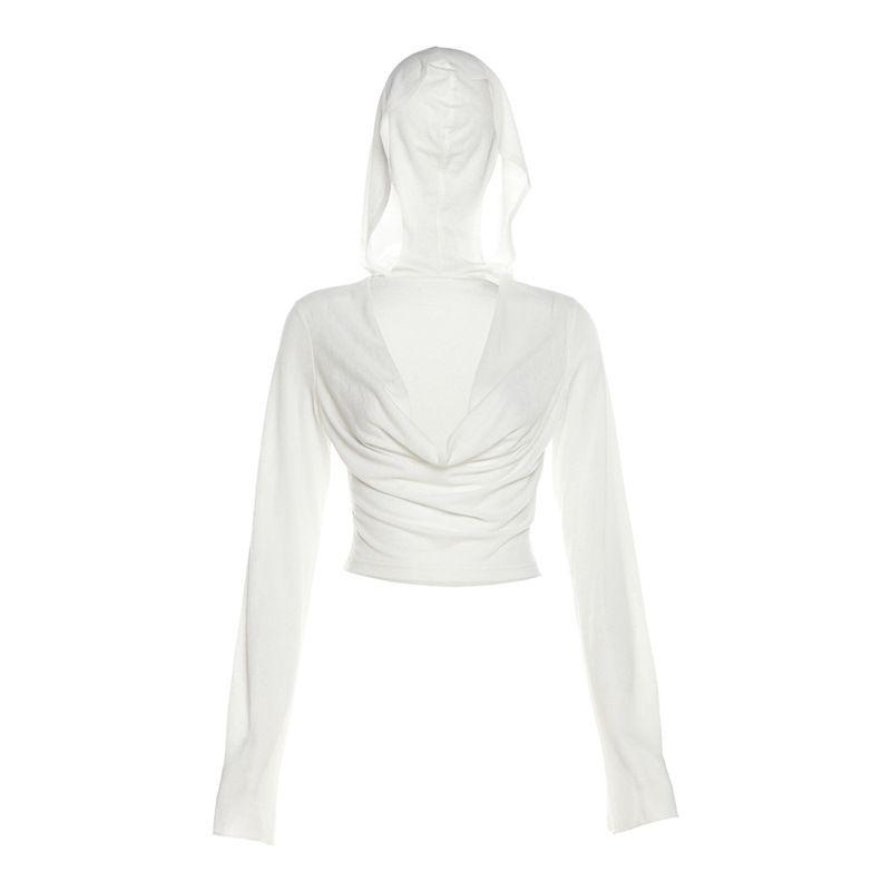 Thin T-Shirt2023 Fashion Spring New Women s Clothing Solid Color Crop Top Fashion V Neck Hooded Long Sleeve Sunscreen Coat White L
Thin T-Shirt2023 Fashion Spring New Women s Clothing Solid Color Crop Top Fashion V Neck Hooded Long Sleeve Sunscreen Coat White L