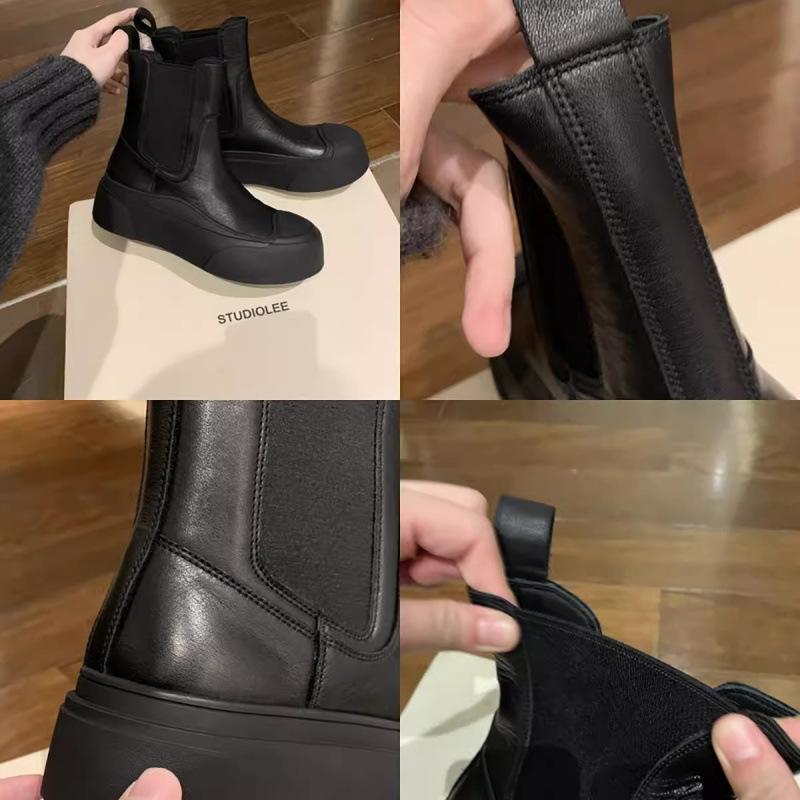 Stylish splicing small round head lazy thick bottom Chelsea one pedal thin short boots woman 35 чорний
Stylish splicing small round head lazy thick bottom Chelsea one pedal thin short boots woman 35 чорний