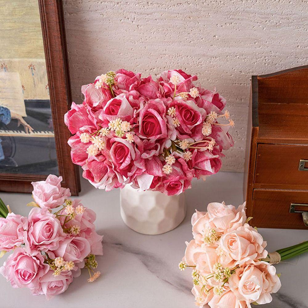8 Heads Artificial Roses Bouquet Luxury Fake Plants Silk Rose Flowers Wedding Decor шампанського
8 Heads Artificial Roses Bouquet Luxury Fake Plants Silk Rose Flowers Wedding Decor шампанського