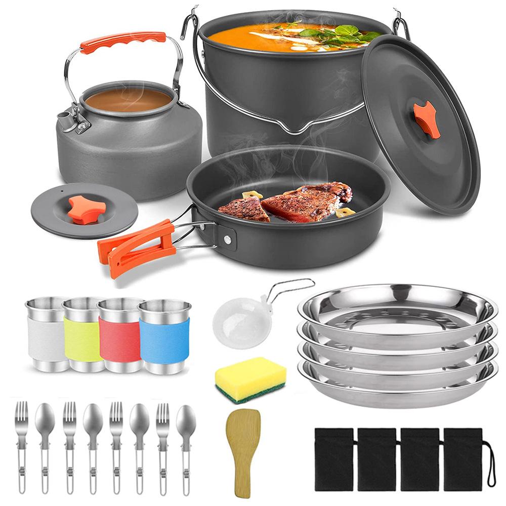 1.6L Outdoor Camping Teapot & Nesting Cookware Set with Hanging Pot and Deep Plate
1.6L Outdoor Camping Teapot & Nesting Cookware Set with Hanging Pot and Deep Plate