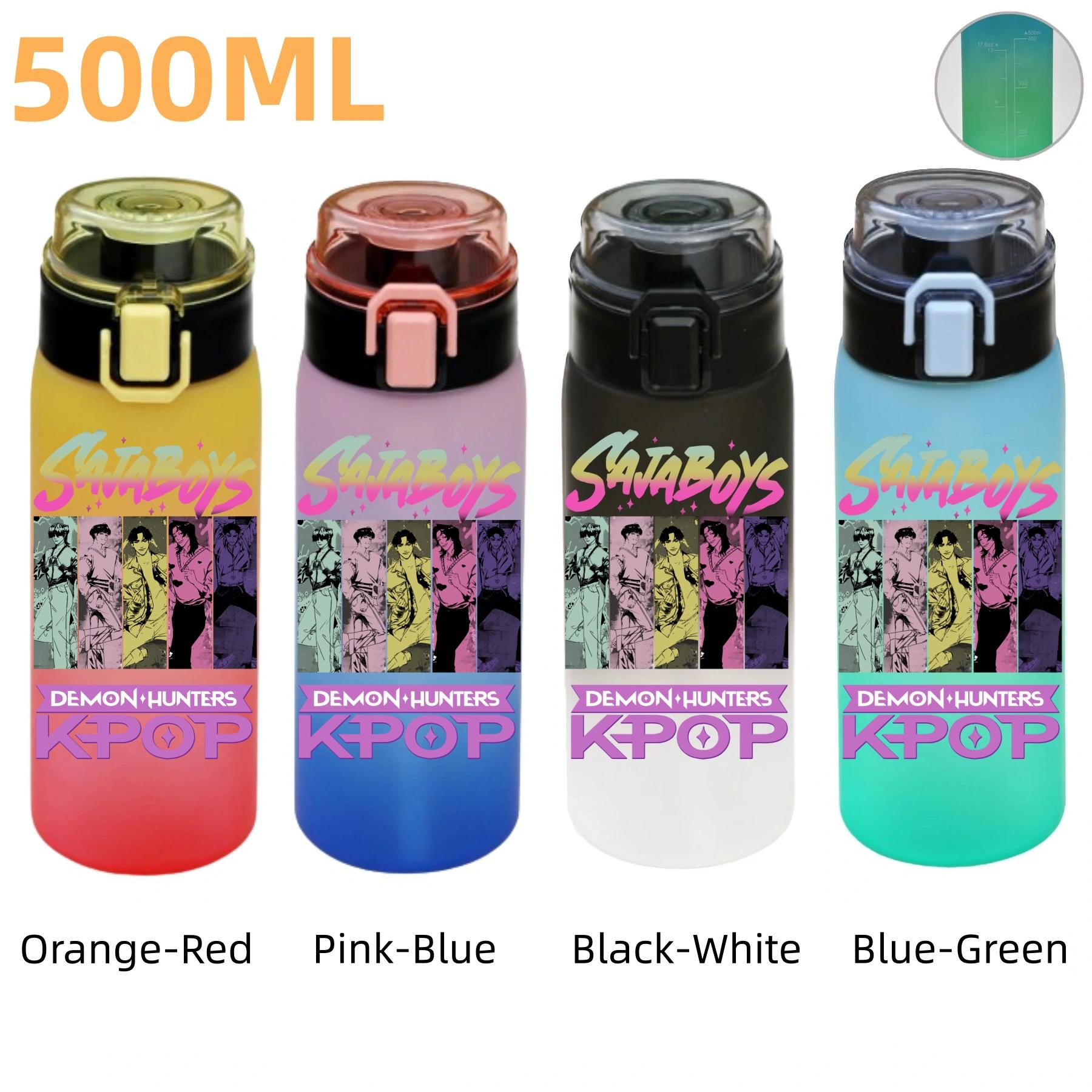 500ML KPop Demon Hunters Plastic Anime Water Cup Has Scale Travel Office Gym Hiking Portable Drink Bottles Outdoor Sport Presents Black-White-1PCS
500ML KPop Demon Hunters Plastic Anime Water Cup Has Scale Travel Office Gym Hiking Portable Drink Bottles Outdoor Sport Presents Black-White-1PCS