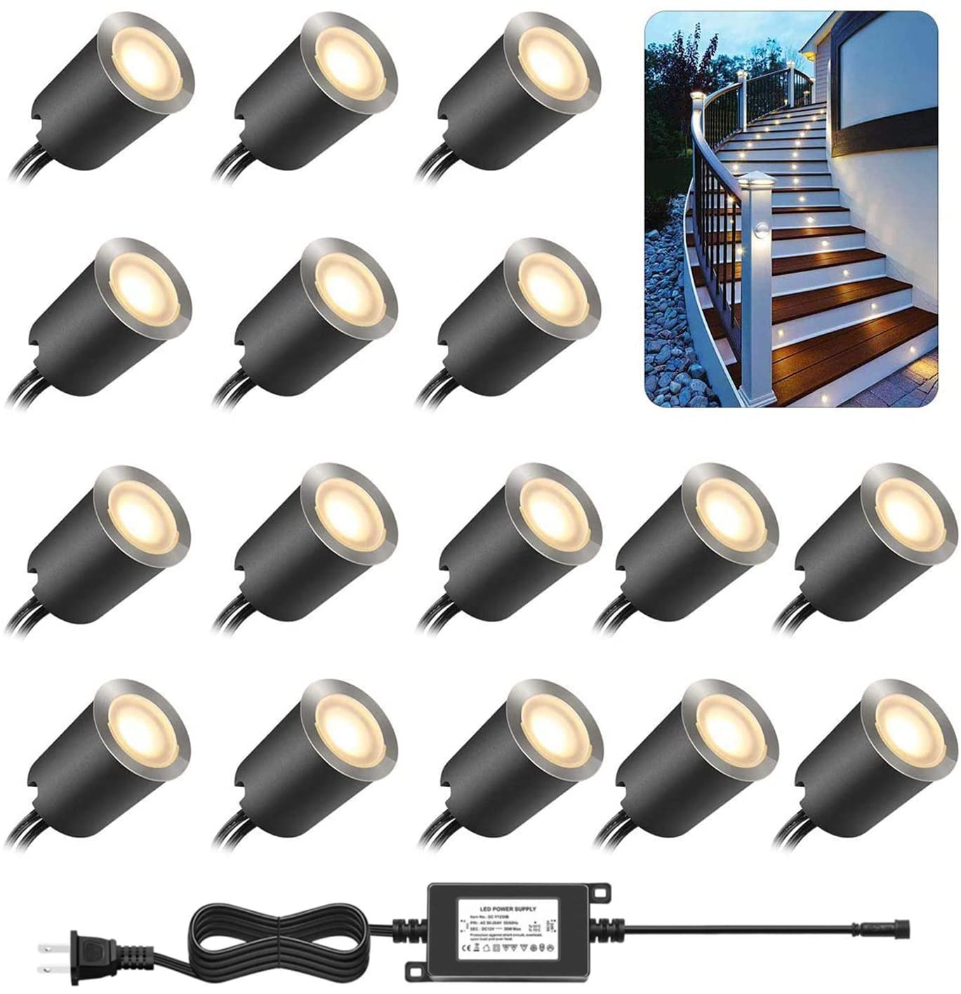 Wood Deck Light SMY Lighting Underground Light Low Volt Light Outdoor Bright Waterproof Outdoor Light Bulb Color LED with Outlet 16 Lights Connector
Wood Deck Light SMY Lighting Underground Light Low Volt Light Outdoor Bright Waterproof Outdoor Light Bulb Color LED with Outlet 16 Lights Connector