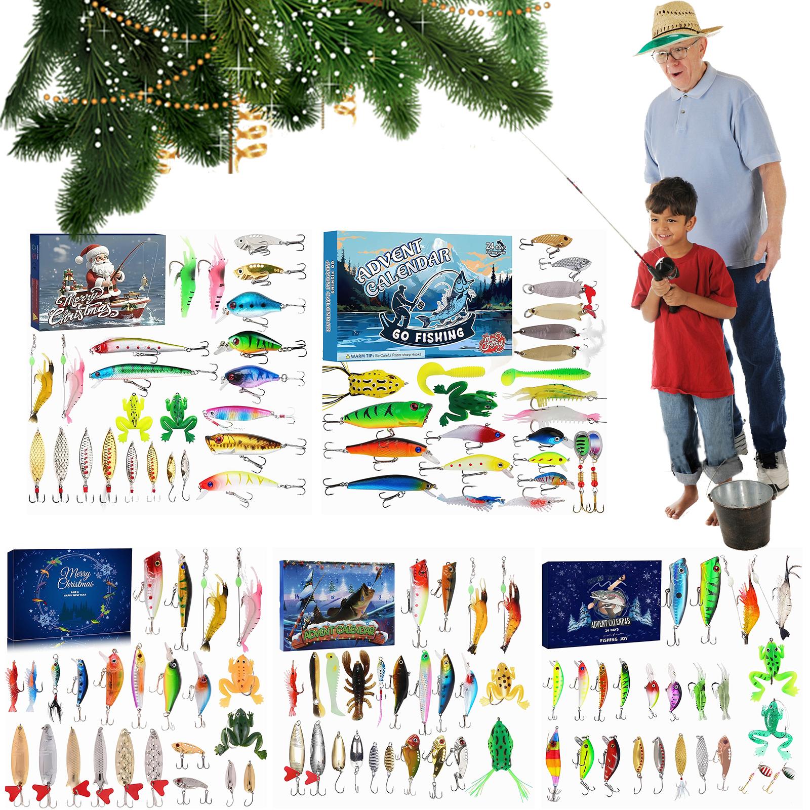Fishing Advent Calendar Bait Set with 24 Days Fishing Lures Set Fish Bait Fishing Gear Assortment Gift for Anglers Teen Boys Men E
Fishing Advent Calendar Bait Set with 24 Days Fishing Lures Set Fish Bait Fishing Gear Assortment Gift for Anglers Teen Boys Men E