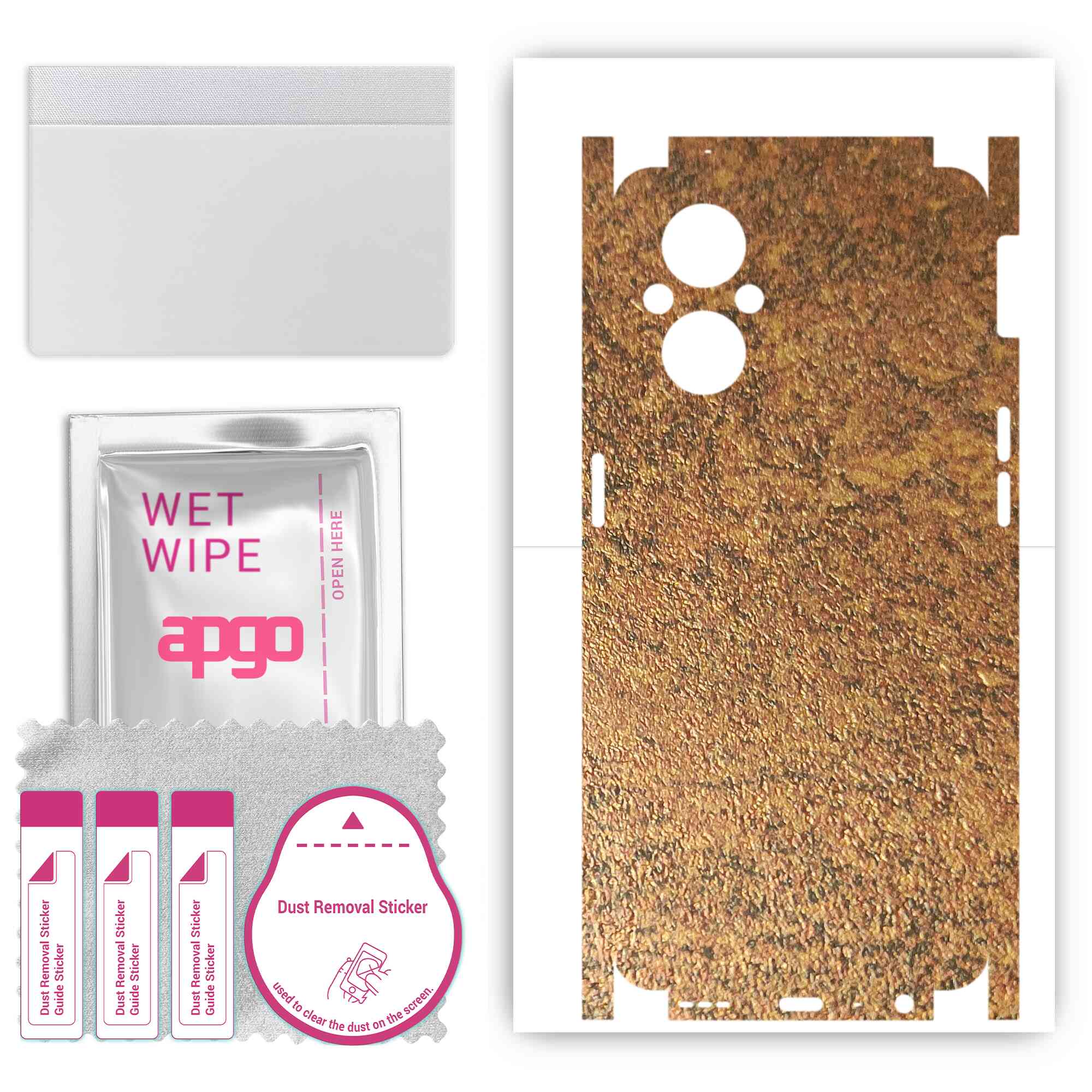 apgo Protective Skin Sticker for the back+sides compatible with Oppo F21 Pro 5G, Full Wrap Film, Foil, Vinyl - Pattern Rusty Copper
apgo Protective Skin Sticker for the back+sides compatible with Oppo F21 Pro 5G, Full Wrap Film, Foil, Vinyl - Pattern Rusty Copper