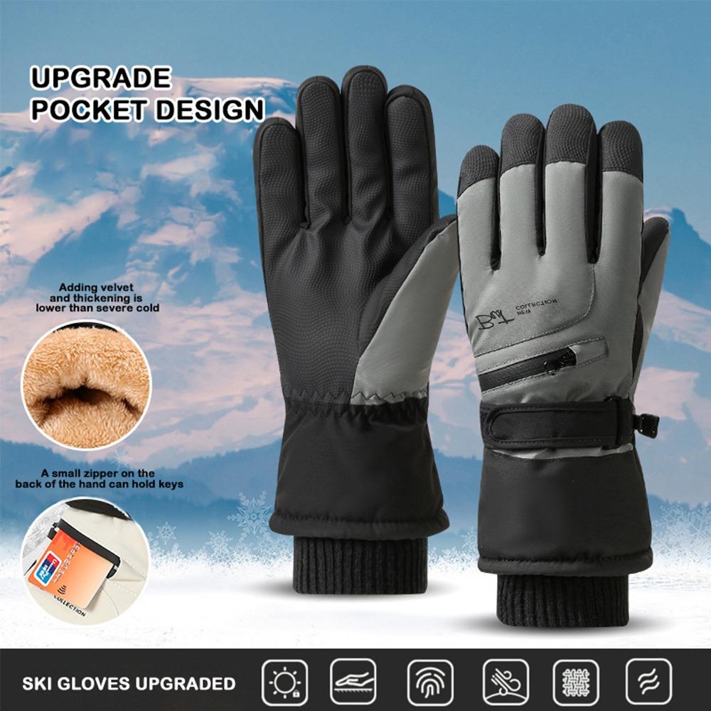 Sports Cycling Motocycle Skiing Gloves for Men Windproof Snowboard Gloves Plush Gloves Winter сірий
Sports Cycling Motocycle Skiing Gloves for Men Windproof Snowboard Gloves Plush Gloves Winter сірий