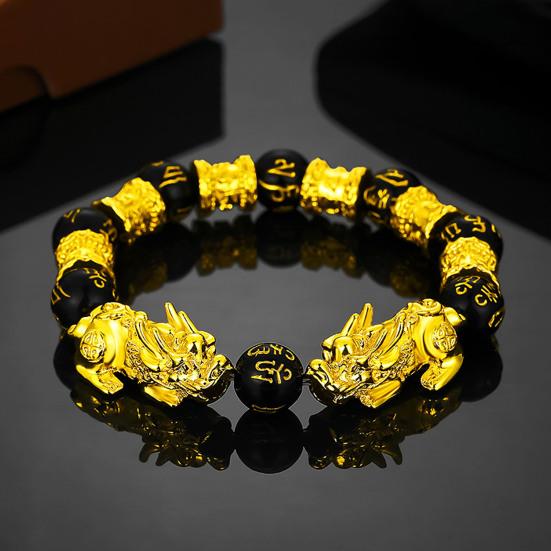 Unisex Bracelet Obsidian Beads Natural Stone Lucky Imitation Pi Xiu Round Hand Chain for
Unisex Bracelet Obsidian Beads Natural Stone Lucky Imitation Pi Xiu Round Hand Chain for