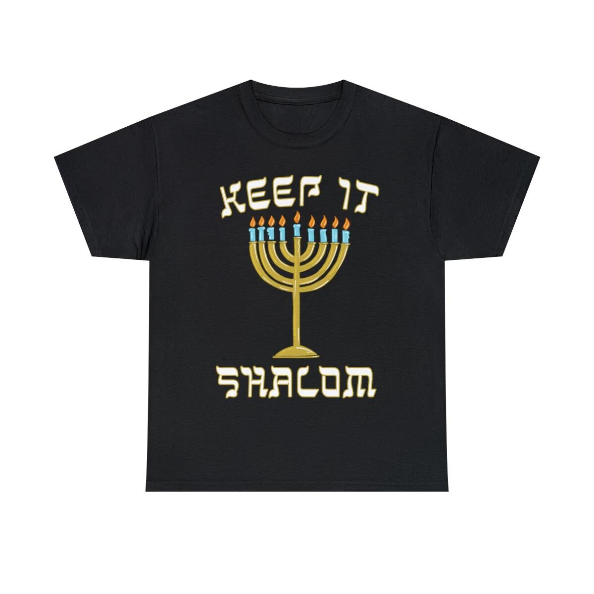 Keep Is Shalom Hanukkah Menorah Graphic Tee Shirt, S-5XL M
Keep Is Shalom Hanukkah Menorah Graphic Tee Shirt, S-5XL M