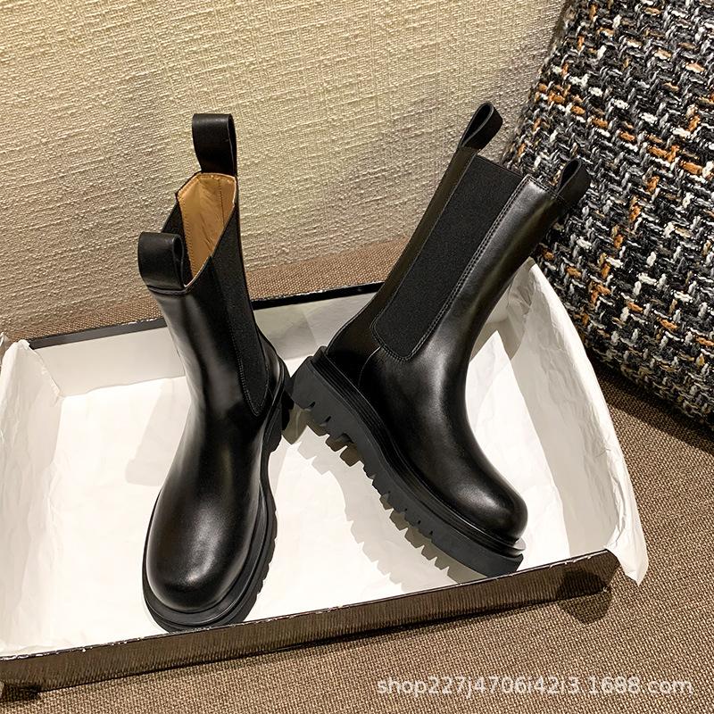 Small Inner Height Increasing Martin Boots Women s British Medium Tube Thick-soled Chelsea Short Boots Smoke Boots 33
Small Inner Height Increasing Martin Boots Women s British Medium Tube Thick-soled Chelsea Short Boots Smoke Boots 33