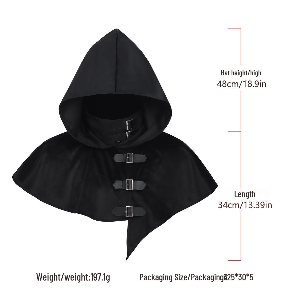 European Medieval Hooded Shawl with Vintage Buckle - Suede Stage Cloak & Pirate Hat Set One Size
European Medieval Hooded Shawl with Vintage Buckle - Suede Stage Cloak & Pirate Hat Set One Size