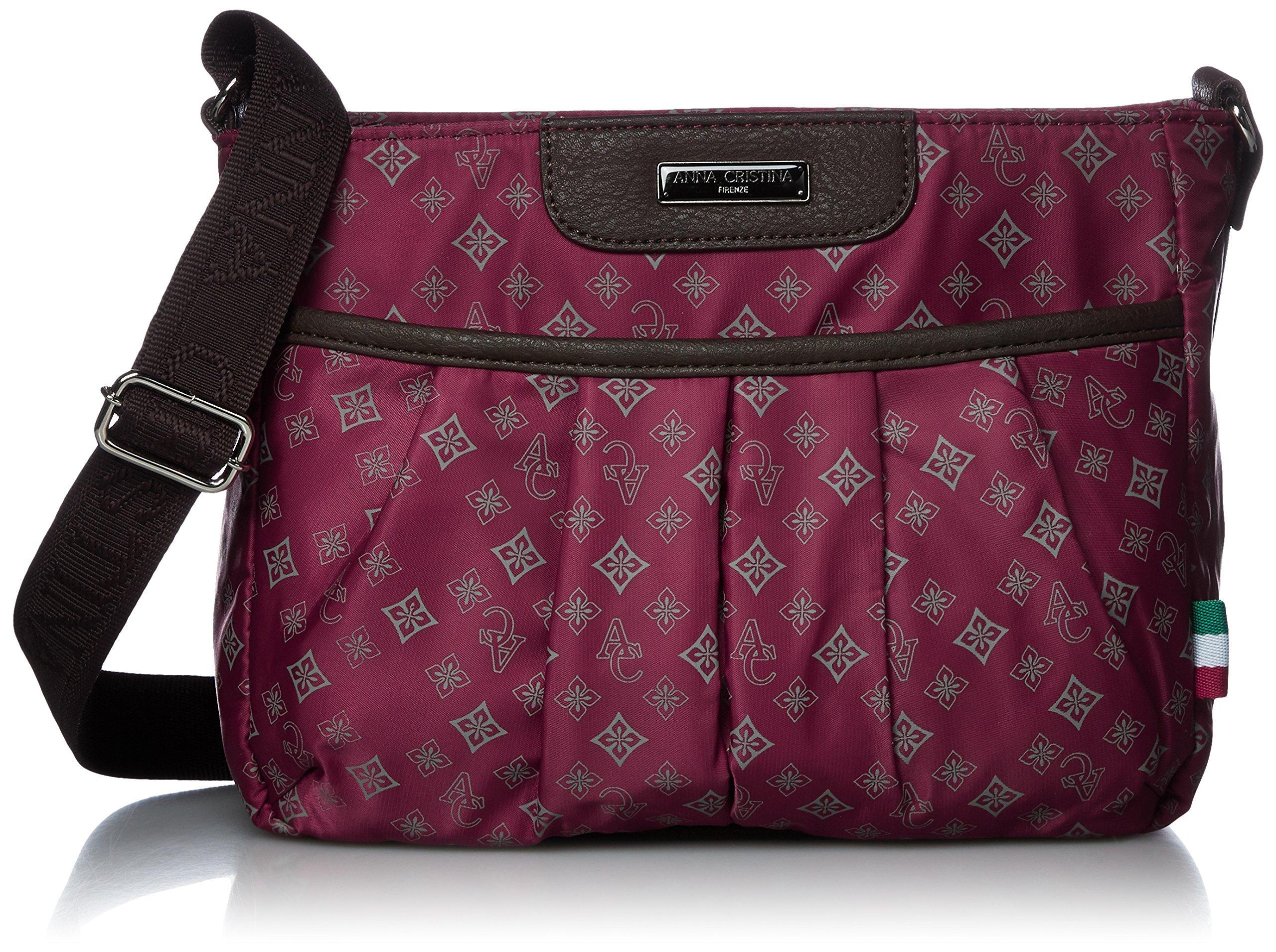 ANNA CRISTINA Monogram Print Shoulder Bag 1703-4A28 in Wine
ANNA CRISTINA Monogram Print Shoulder Bag 1703-4A28 in Wine