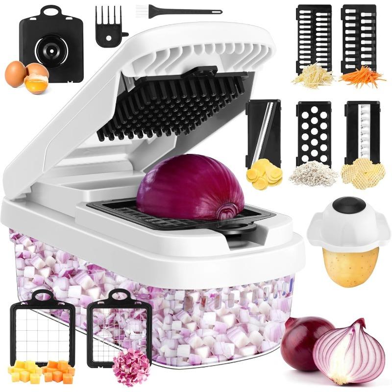 Professional 15-in-1 Vegetable Chopper with 7 Stainless Steel Blades,Multifunctional Food Chopper for Dicing Slicing Carrots, Potatoes, Onions, Garlic зелений
Professional 15-in-1 Vegetable Chopper with 7 Stainless Steel Blades,Multifunctional Food Chopper for Dicing Slicing Carrots, Potatoes, Onions, Garlic зелений
