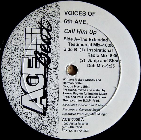 12inch Record VOICES OF 6TH AVENUE - Call Him Up ACE0008 Ace Beat Record 1992 Japan Dance & Electronica Used
12inch Record VOICES OF 6TH AVENUE - Call Him Up ACE0008 Ace Beat Record 1992 Japan Dance & Electronica Used