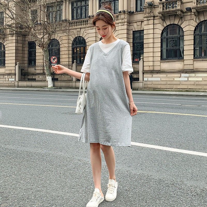 Pregnant Women Dress Summer plus Size Women s Clothes 150.00kg Fashion Long Chubby Girl Loose Short Sleeve over the Knee Cover Belly T-shirt Skirt Grey XL
Pregnant Women Dress Summer plus Size Women s Clothes 150.00kg Fashion Long Chubby Girl Loose Short Sleeve over the Knee Cover Belly T-shirt Skirt Grey XL