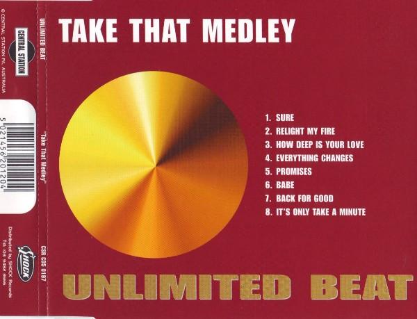 CD UNLIMITED BEAT - Take That Medley CSRCD50197 Central Station 1997 Australia Dance & Electronica Used
CD UNLIMITED BEAT - Take That Medley CSRCD50197 Central Station 1997 Australia Dance & Electronica Used