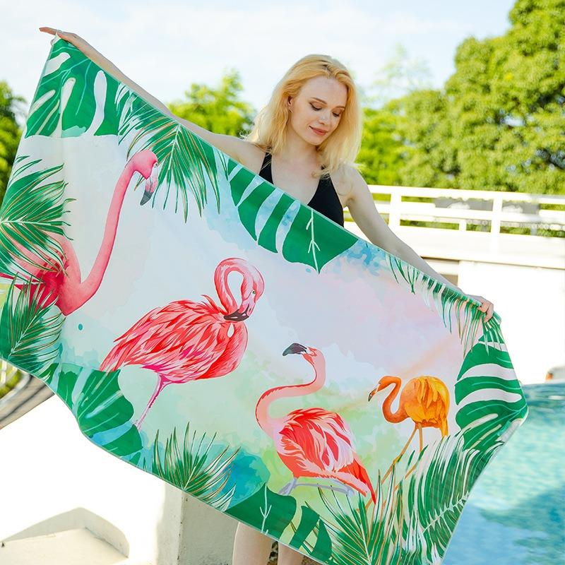 Tropical Pink Flamingo Striped Beach Towel Stripe Palm Leaf Coastal Vacation Print Soft Absorbent Quick Dry Beach Blanket W40*H60(CM)
Tropical Pink Flamingo Striped Beach Towel Stripe Palm Leaf Coastal Vacation Print Soft Absorbent Quick Dry Beach Blanket W40*H60(CM)