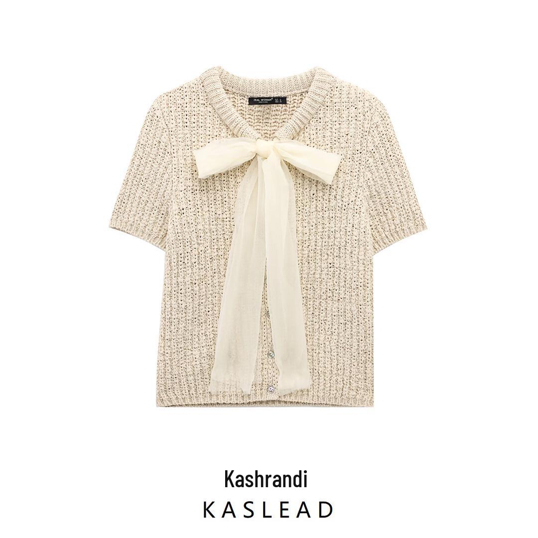 Spring 2025 Women s Fashion: European American Style Transparent Yarn Bow Brooch Cardigan Small
Spring 2025 Women s Fashion: European American Style Transparent Yarn Bow Brooch Cardigan Small