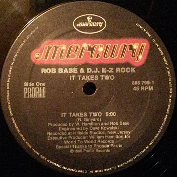 12inch Record ROB BASE DJ EZ ROCK It Takes Two 8887991 Mercury 1988 Canada Rap HipHopRB Used
12inch Record ROB BASE DJ EZ ROCK It Takes Two 8887991 Mercury 1988 Canada Rap HipHopRB Used