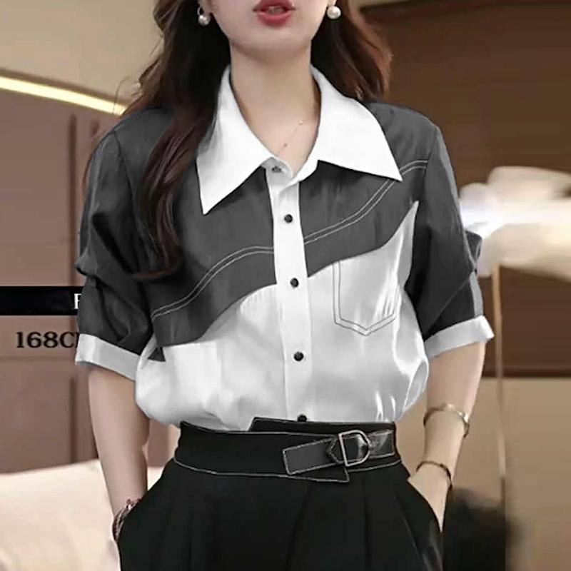 ZANZEA Women Turn Down Collar Casual Short Sleeve Patchwork Blouse L білий
ZANZEA Women Turn Down Collar Casual Short Sleeve Patchwork Blouse L білий