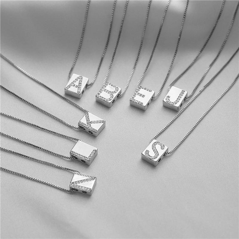 HECHENG,Initial Letters Necklace for Women , Square Alphabet Charm Box Link Chain Couple Pendant Necklace Female CZ Zircon Z
HECHENG,Initial Letters Necklace for Women , Square Alphabet Charm Box Link Chain Couple Pendant Necklace Female CZ Zircon Z
