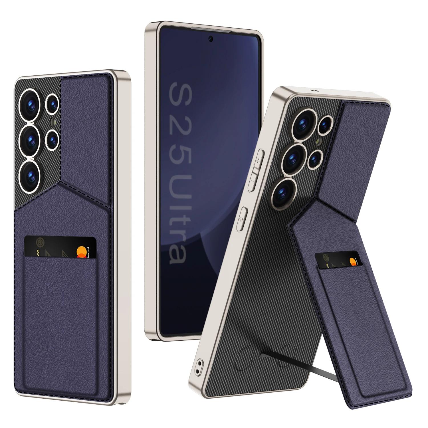 Plain Leather Rotating Card Pocket Bracket Case for Samsung Galaxy S25 Ultra S24 S23 Shockproof Protection Case Accessory for Galaxy S25 Ultra
Plain Leather Rotating Card Pocket Bracket Case for Samsung Galaxy S25 Ultra S24 S23 Shockproof Protection Case Accessory for Galaxy S25 Ultra