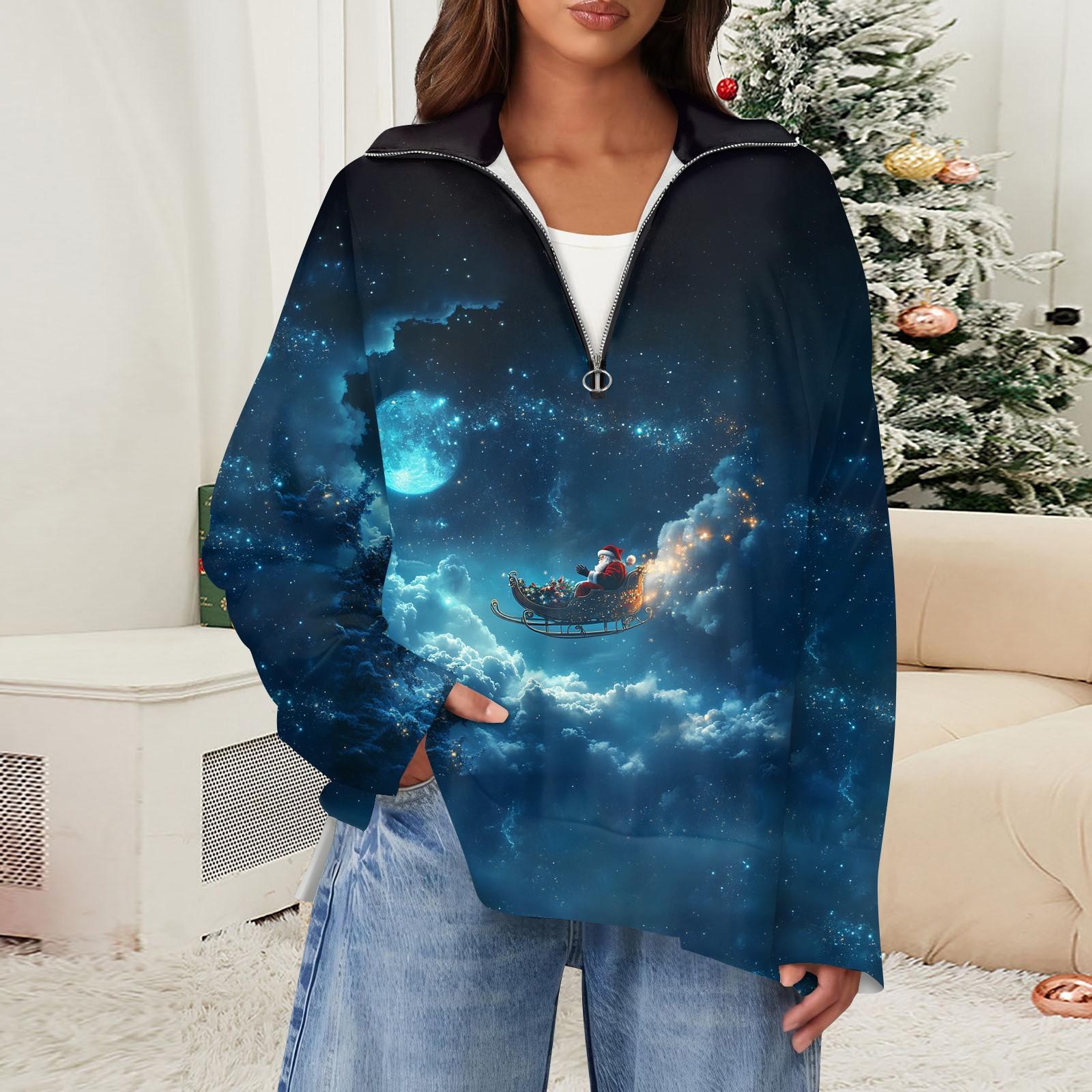 Женский повседневный свитер с полумолнией и лацканами со снежинками и разрезом сверху по бокам, модная одежда L
Женский повседневный свитер с полумолнией и лацканами со снежинками и разрезом сверху по бокам, модная одежда L