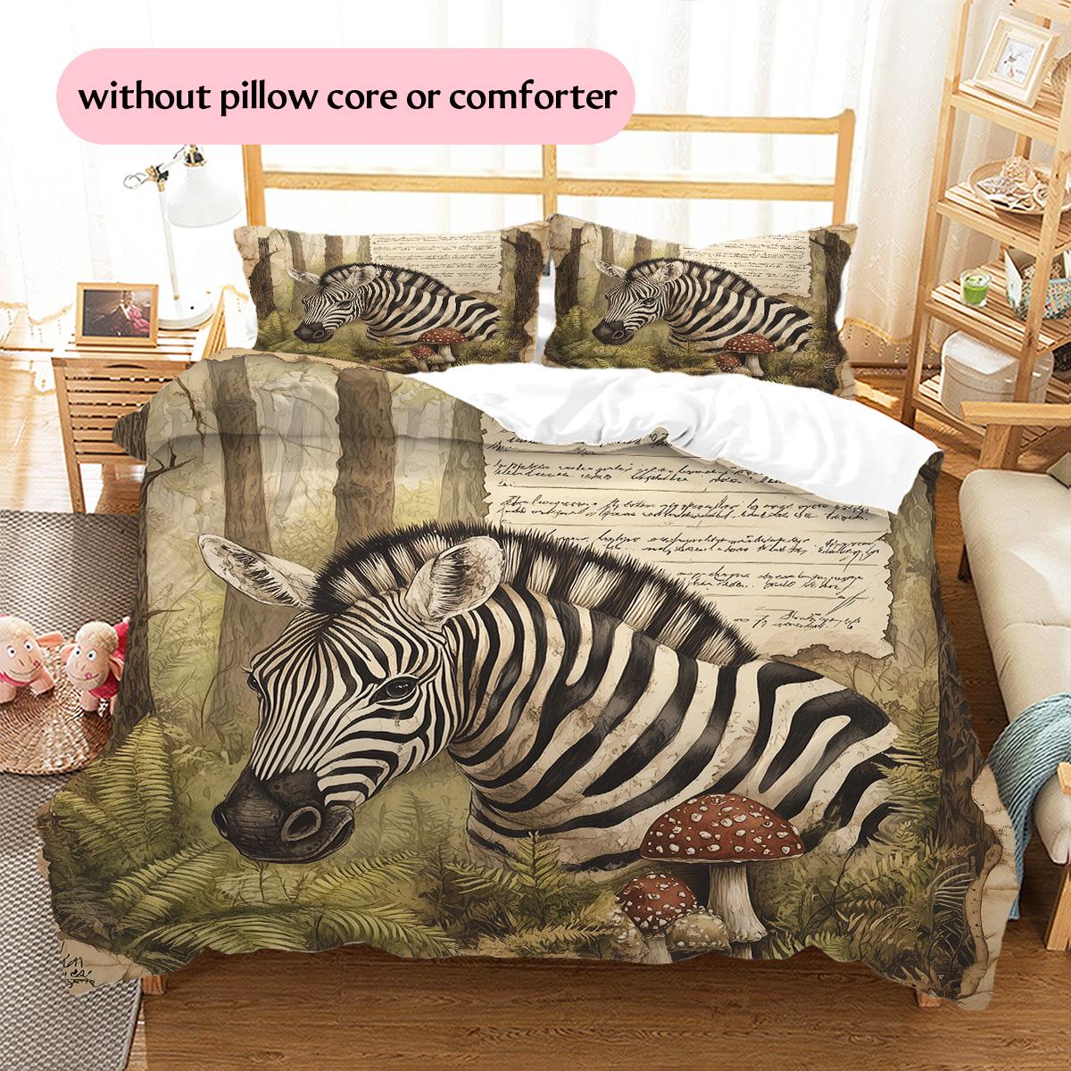 Animal with Vintage Mushrooms Pattern Bedding Quilt Set Home Decoration Gift (1 * duvet cover + 2 * pillowcase, without core) 135x200cm
Animal with Vintage Mushrooms Pattern Bedding Quilt Set Home Decoration Gift (1 * duvet cover + 2 * pillowcase, without core) 135x200cm