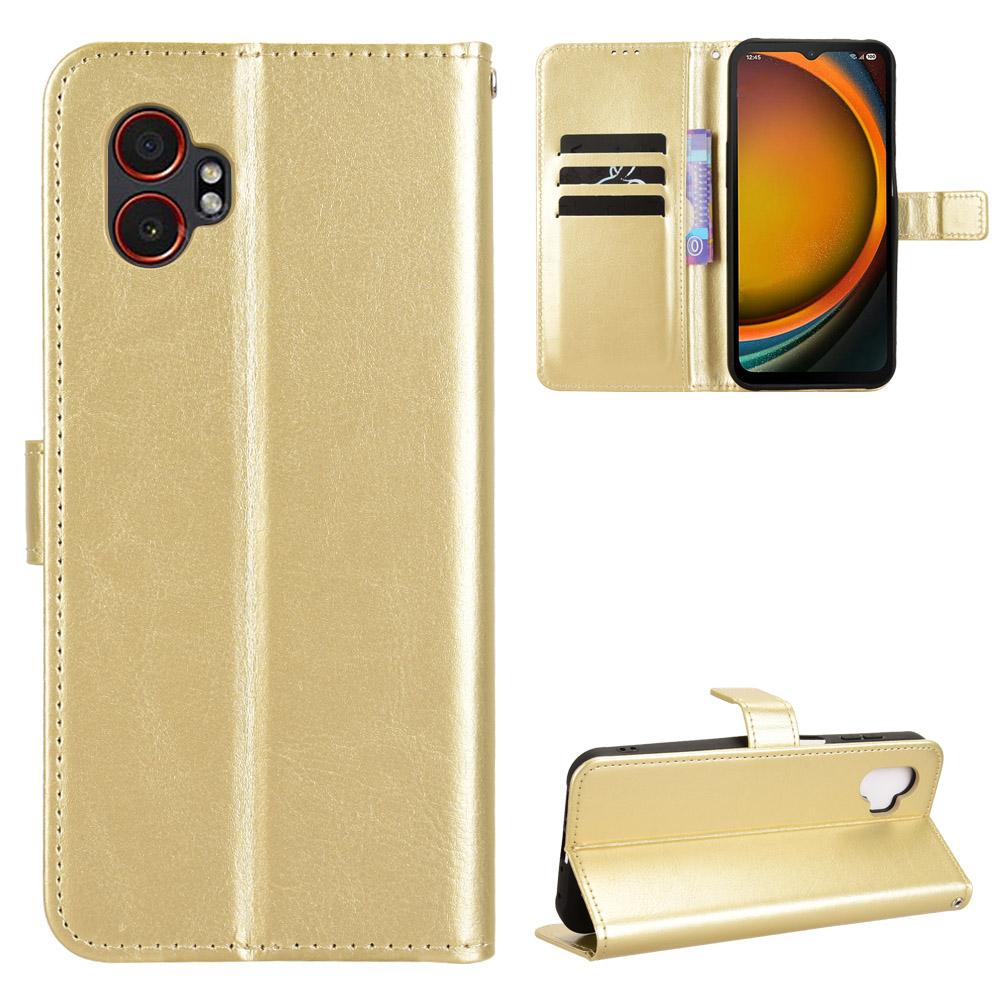 For Samsung Galaxy XCover7 Pro PU Leather Case with Strap Crazy Horse Texture Phone Wallet Cover Gold
For Samsung Galaxy XCover7 Pro PU Leather Case with Strap Crazy Horse Texture Phone Wallet Cover Gold