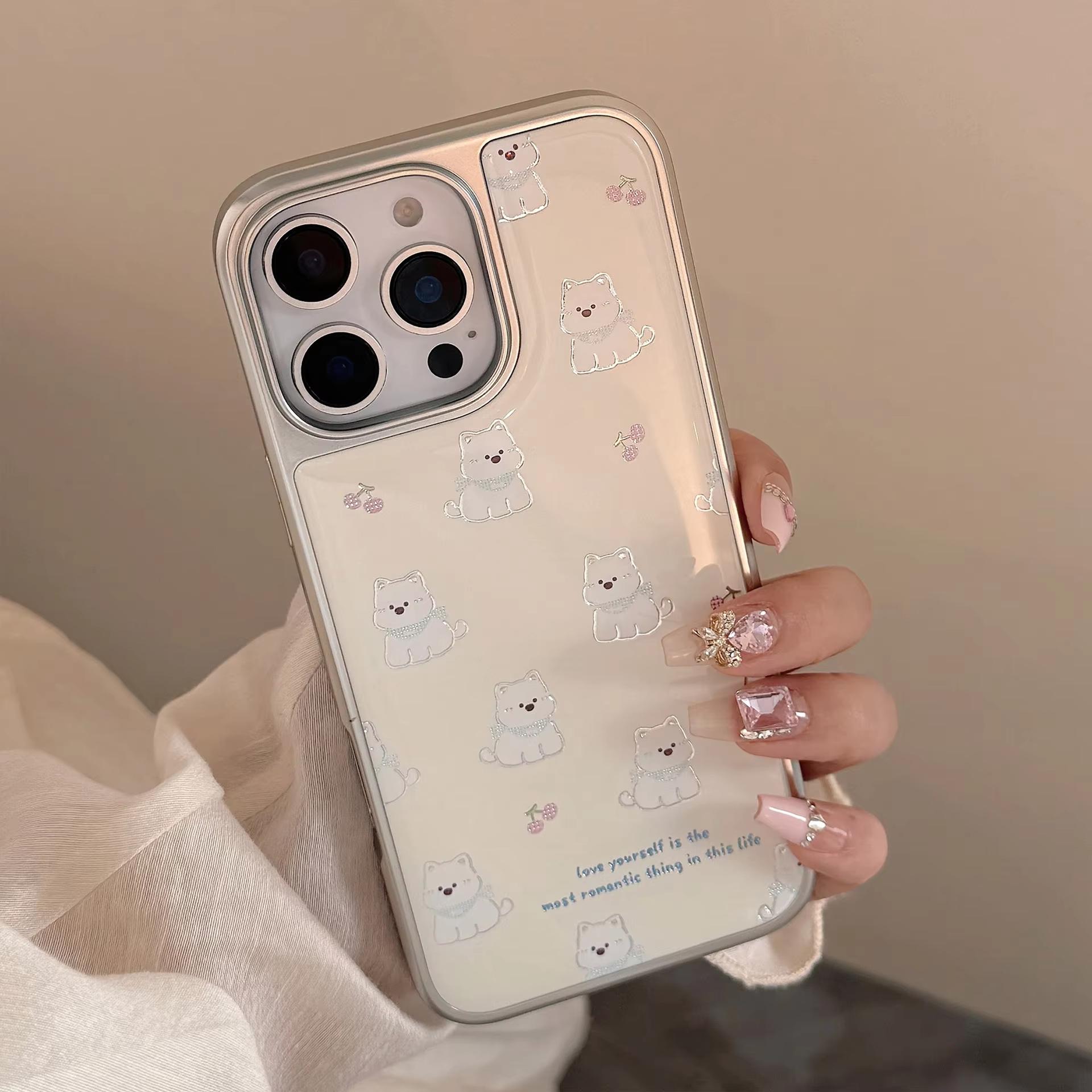 Cute Puppy Cherry Pattern Electroplated Resin Casting Phone Case For iPhone 17 Air 16 Pro Max 15 14 Plus 13 12 11 Back Cover iPhone 15 Pro Max
Cute Puppy Cherry Pattern Electroplated Resin Casting Phone Case For iPhone 17 Air 16 Pro Max 15 14 Plus 13 12 11 Back Cover iPhone 15 Pro Max