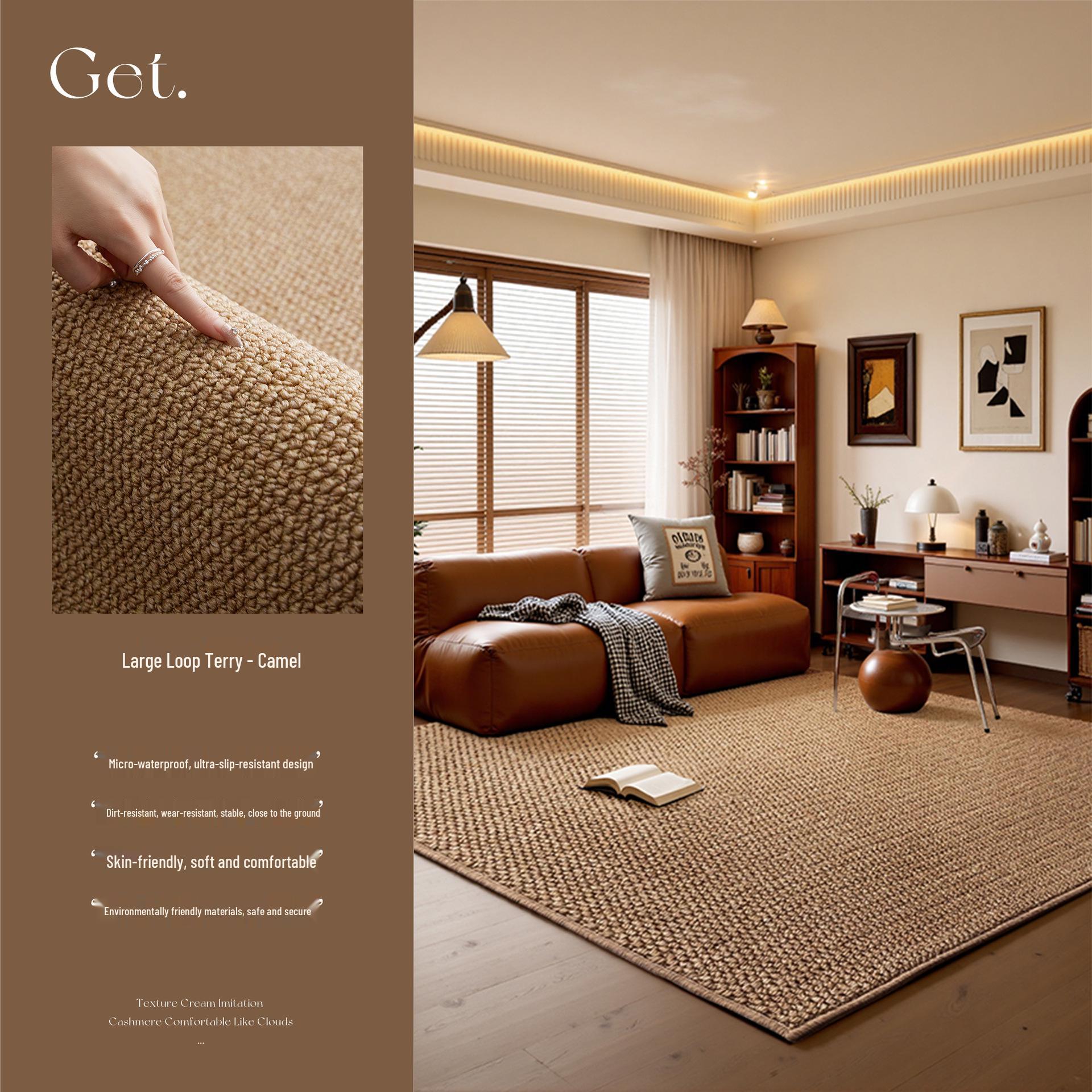 Round Linen Log-Style Cat Scratch-Resistant Sisal Rug for Living Room or Bedroom - Machine Washable, Solid Color, 5ft 60x90cm верблюда коричневого кольору
Round Linen Log-Style Cat Scratch-Resistant Sisal Rug for Living Room or Bedroom - Machine Washable, Solid Color, 5ft 60x90cm верблюда коричневого кольору