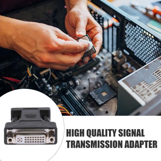 Адаптер DVI - VGA 24 Plus 5-контактный DVI Female на 15-контактный VGA Male Кабель-адаптер DVI Female на VGA Male DVI-I 24 Plus 5-портовый конвертер для монитора чёрный
Адаптер DVI - VGA 24 Plus 5-контактный DVI Female на 15-контактный VGA Male Кабель-адаптер DVI Female на VGA Male DVI-I 24 Plus 5-портовый конвертер для монитора чёрный