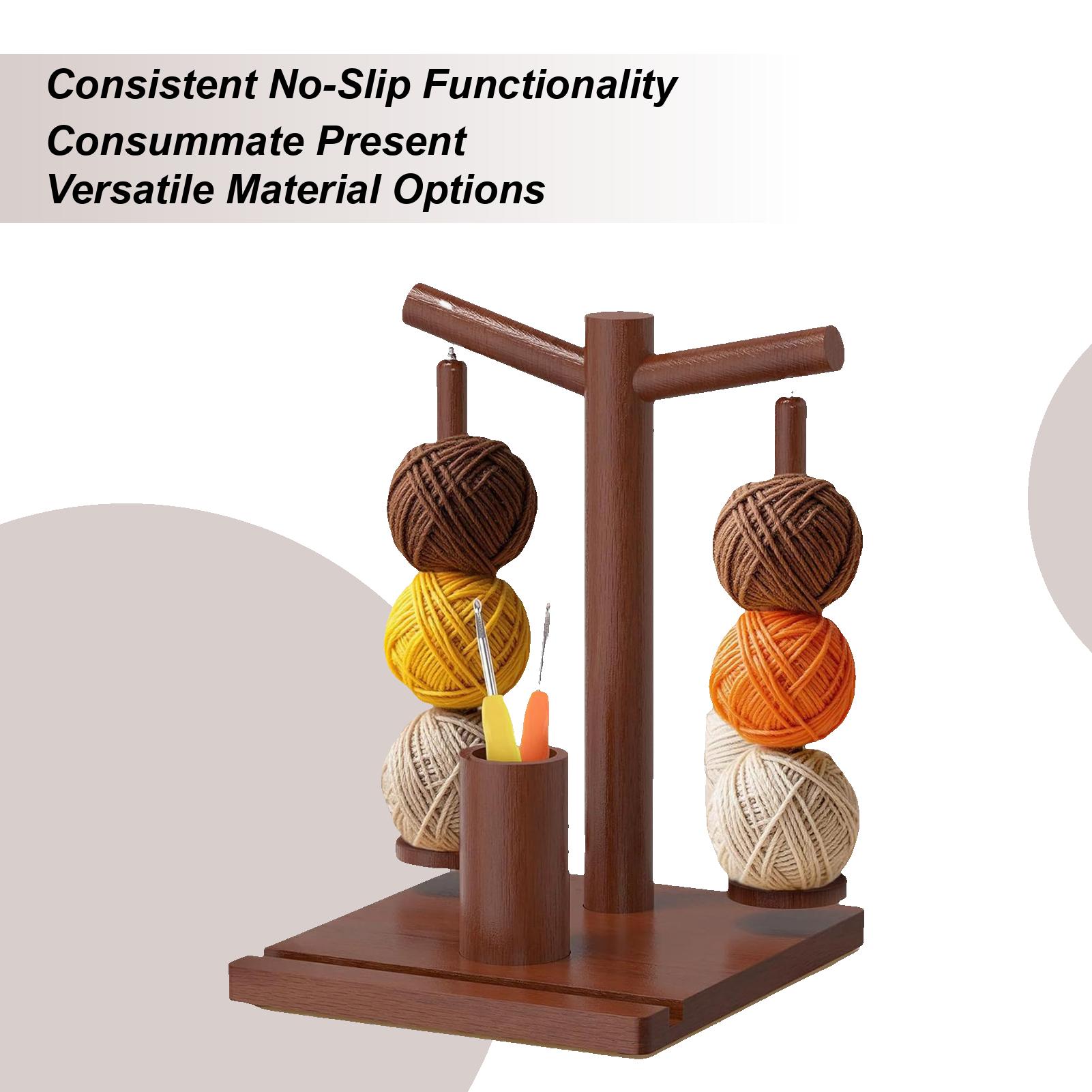 Yarn Holder for Crocheting Magnetic Rotating Spinner Wooden Yarn Ball Holder with Phone Stand and 2 Spindles for Knitter CN
Yarn Holder for Crocheting Magnetic Rotating Spinner Wooden Yarn Ball Holder with Phone Stand and 2 Spindles for Knitter CN