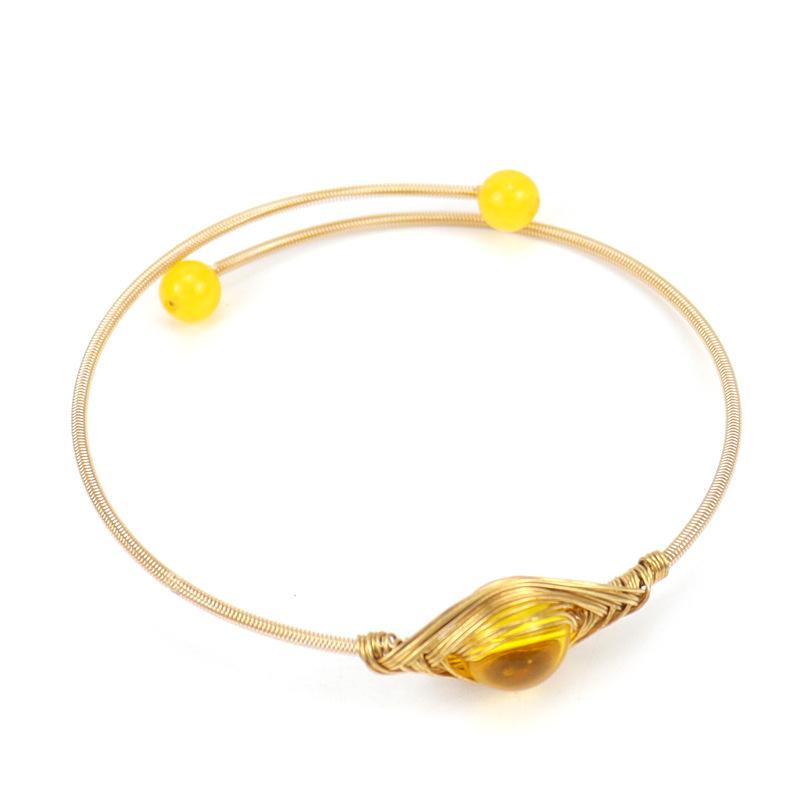 Hand-Wound Gold Agate Bead Opening Simple Bracelet Bracelet Devil Eye Bracelet B44 цитриновый
Hand-Wound Gold Agate Bead Opening Simple Bracelet Bracelet Devil Eye Bracelet B44 цитриновый