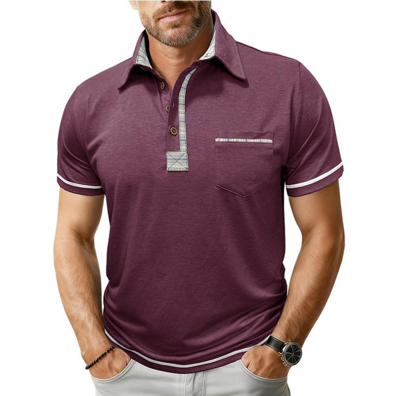 Men s Large Size Lapel Short-sleeved POLO Shirt Top Spring and Summer Pocket Casual Button Men s T-shirt 3XL вина червоного кольору
Men s Large Size Lapel Short-sleeved POLO Shirt Top Spring and Summer Pocket Casual Button Men s T-shirt 3XL вина червоного кольору