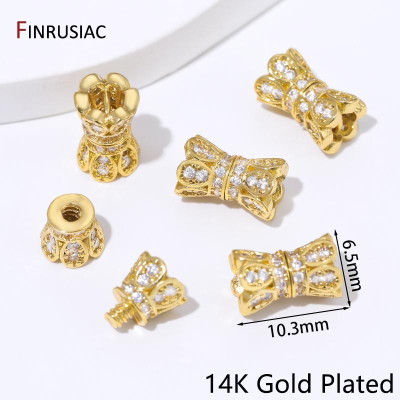 14K Gold Plated Brass Inlaid Zircon Screw Pearl Clasps,Spiral End Clasps Fastener Connector for DIY Jewelry Making Supplies 1 piece
14K Gold Plated Brass Inlaid Zircon Screw Pearl Clasps,Spiral End Clasps Fastener Connector for DIY Jewelry Making Supplies 1 piece