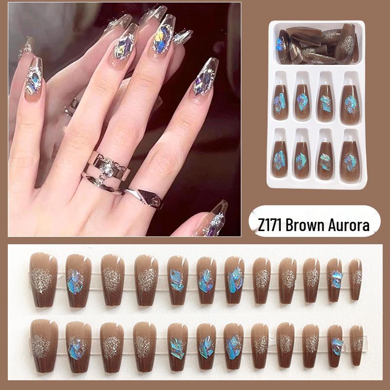 Translucent Brown Aurora Long Wearable Removable Fake Nails - Hot Girl Style
Translucent Brown Aurora Long Wearable Removable Fake Nails - Hot Girl Style