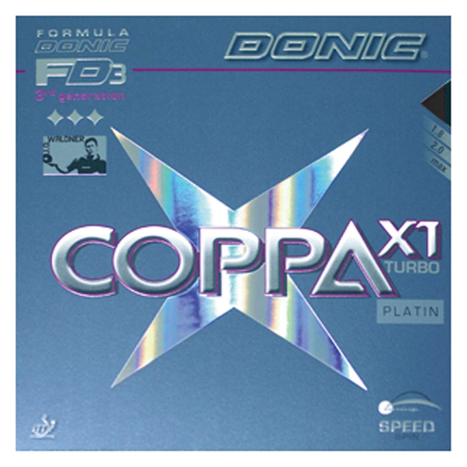 DONIC Coppa X1 Turbo Table Tennis AL051 Rubber, Black, 2.0mm,
DONIC Coppa X1 Turbo Table Tennis AL051 Rubber, Black, 2.0mm,