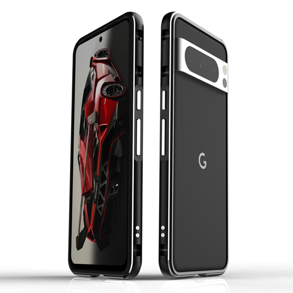 For Google Pixel 8 Pro Case Slim Fit Metal Frame Bumper Cover Black+Silver
For Google Pixel 8 Pro Case Slim Fit Metal Frame Bumper Cover Black+Silver