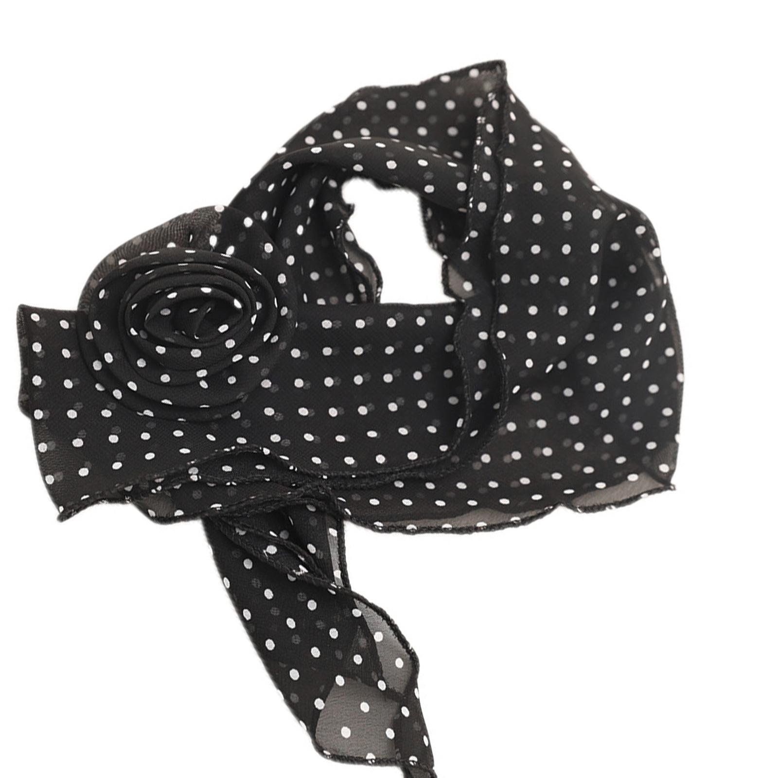 Silk Like Long Scarf Elegant Neck Decoration with Round Dot and Rose Flower Pattern for Fashion Forward Women чорний
Silk Like Long Scarf Elegant Neck Decoration with Round Dot and Rose Flower Pattern for Fashion Forward Women чорний