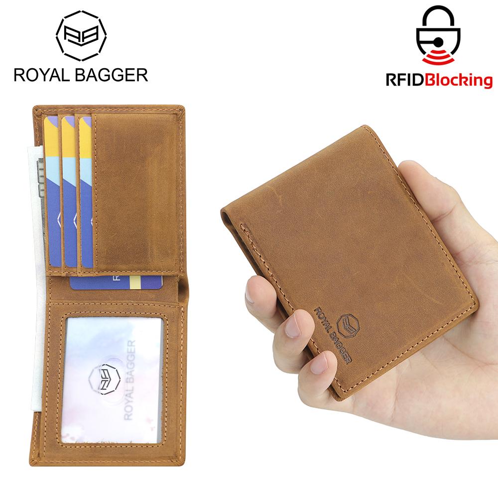 Винтажные короткие кошельки Royal Bagger RFID, держатель для карт из натуральной кожи, простой тонкий мужской кошелек двойного сложения 1835 чёрный
Винтажные короткие кошельки Royal Bagger RFID, держатель для карт из натуральной кожи, простой тонкий мужской кошелек двойного сложения 1835 чёрный