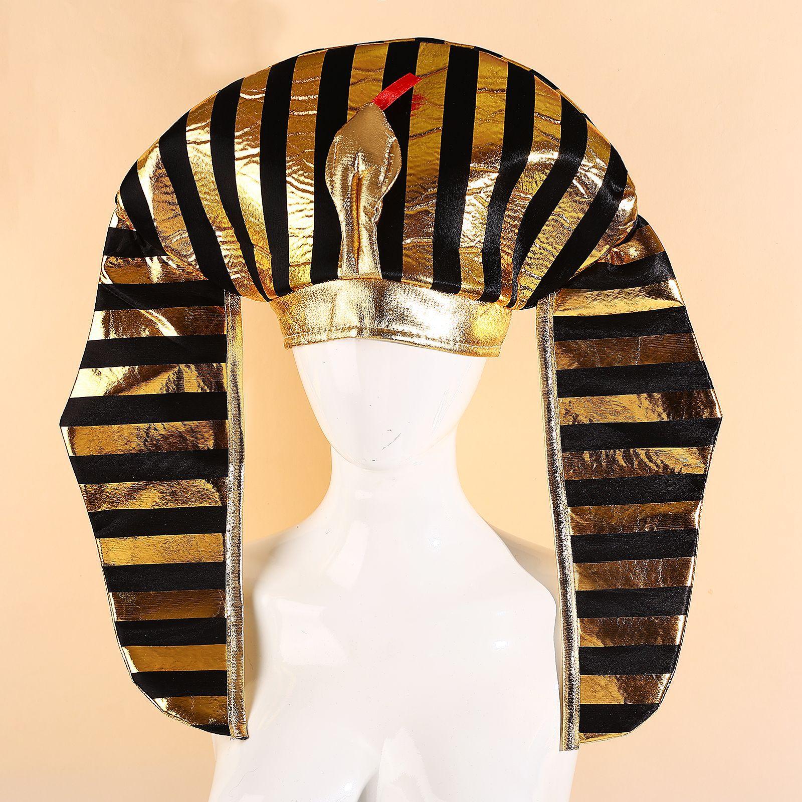 Egyptian Gold Pharaoh Hat Cosplay Ancient Myth Snake Head Shape King Hats Carnival Halloween Party Costumes Props
Egyptian Gold Pharaoh Hat Cosplay Ancient Myth Snake Head Shape King Hats Carnival Halloween Party Costumes Props