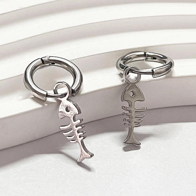 Punk Dinosaur Hoop Earring For Men Tyrannosaurus Rex Skeleton Earrings Stainless Steel Dinosaur Enthusiast Jewelry Gift fish 1pair
Punk Dinosaur Hoop Earring For Men Tyrannosaurus Rex Skeleton Earrings Stainless Steel Dinosaur Enthusiast Jewelry Gift fish 1pair