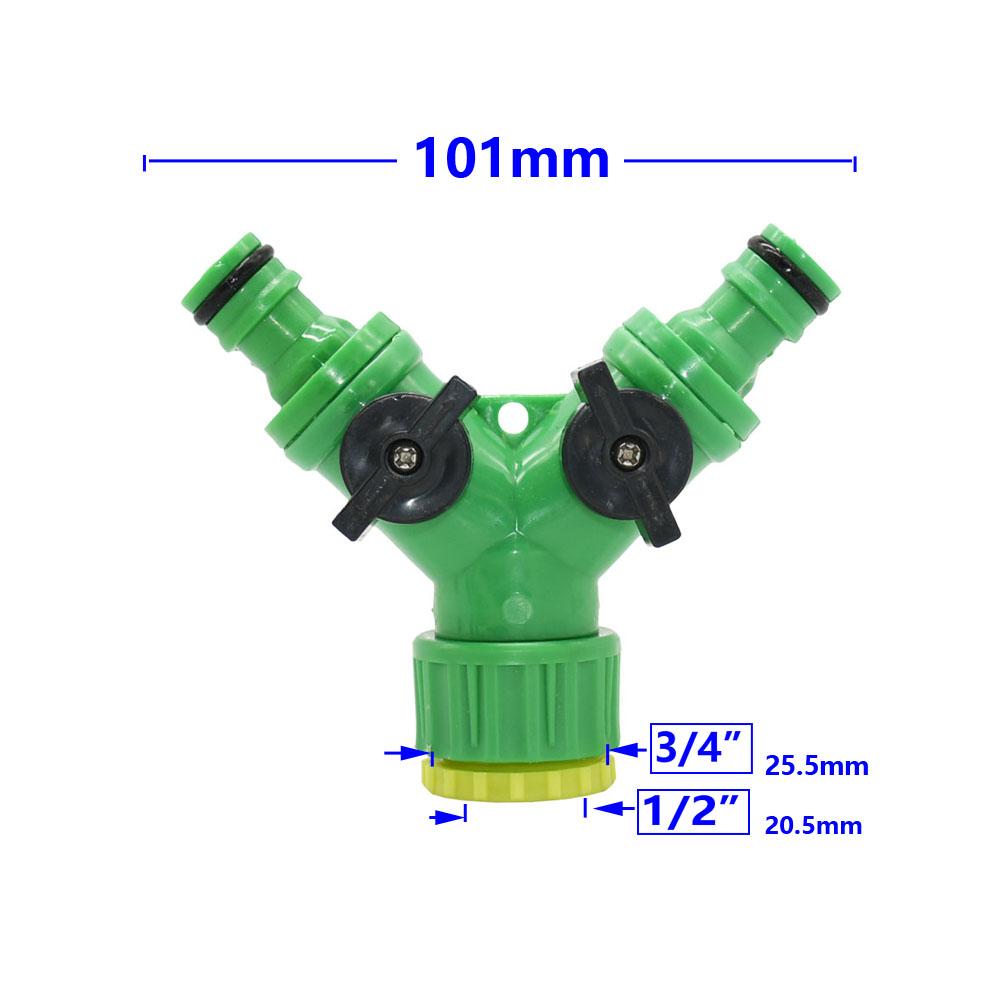 1/2 3/4 Thread 2-way Tap Hose Water Splitter Garden Tap Y Splitter Watering Fittings Adjustable Switch Joints
1/2 3/4 Thread 2-way Tap Hose Water Splitter Garden Tap Y Splitter Watering Fittings Adjustable Switch Joints