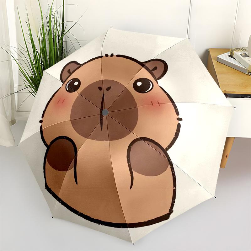 Capybara Automatic Folding Umbrella Simple 8 Rib Design, Bright Cartoon Pattern, Durable Iron Frame, Suitable For Travel, Outdoor, Beach C
Capybara Automatic Folding Umbrella Simple 8 Rib Design, Bright Cartoon Pattern, Durable Iron Frame, Suitable For Travel, Outdoor, Beach C